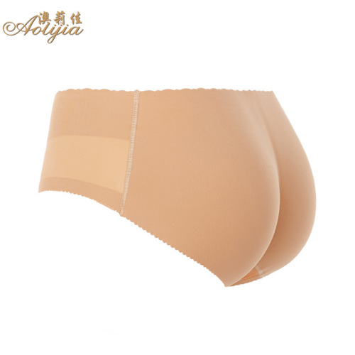 aolijia one-piece glossy breathable hip-lifting pants hip-lifting fake butt pad women‘s sexy low waist padded briefs