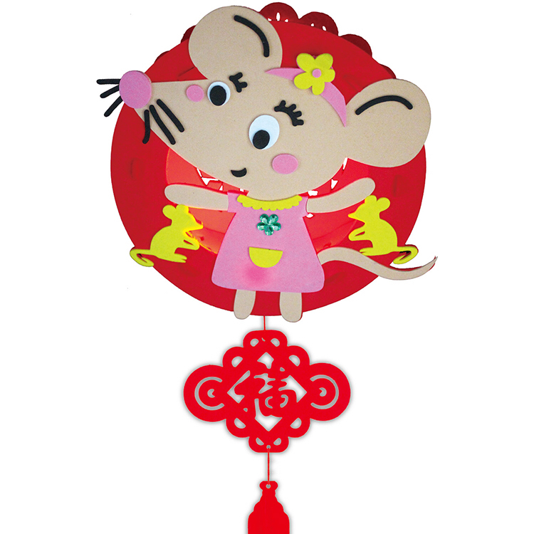 新年大红灯笼 18号圆老鼠带灯_宏运工艺_义乌购