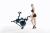 Indoor Exercise Bike Spinning Cycling Bike Stationary W/LCD Display Heart Rate Adjustable Foot Fitness Equipment