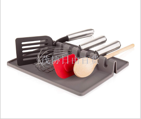 Eight-Hole Silica Spoon Rest Silicone Shovel Spoon Rack Shelf Spoon Storage Rack Silicone Shovel Spo