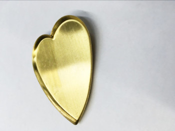 Ornament Accessories DIY Ornament Heart-Shaped Tray Copper Tray Peach Heart Plate Diamond Zircon Gem Crystal Tray