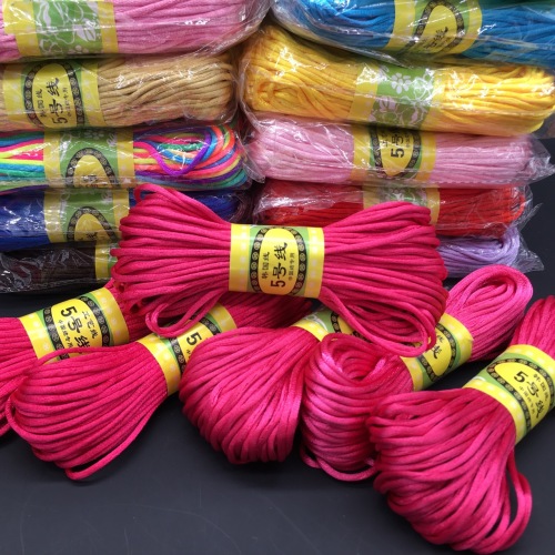 20 M Korean Line 5 Handmade DIY Ornament Color Handmade Chinese Knot Wire Threads for Weaving Necklace Rope String Jade Thread