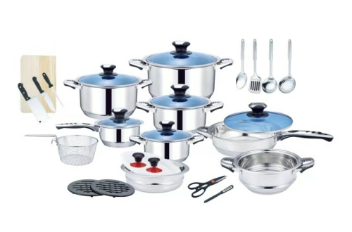 Stainless Steel Pot 30-Piece Set Household Kitchen Pot Set Stainless Steel Pot Pot Set Tableware Kitchen Supplies Pot Set in Stock