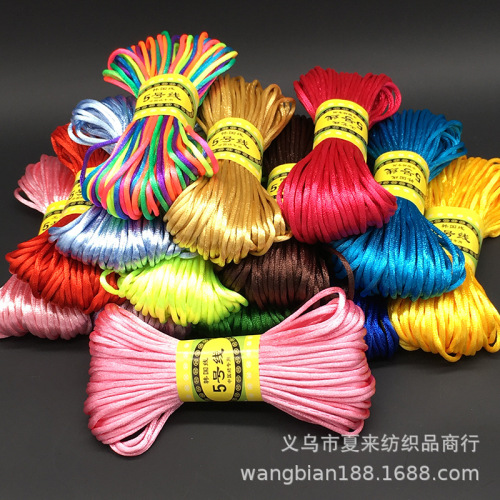 Korean Thread South Korean Silk DIY Handmade Braided Rope Jade Thread 20 M Line 5 Chinese Knot String Slippers Woven
