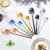 Source manufacturers 304 stainless steel cutlery new creative hanging cup spoon dessert knife fork spoon, mixing spoon, customized LOGO