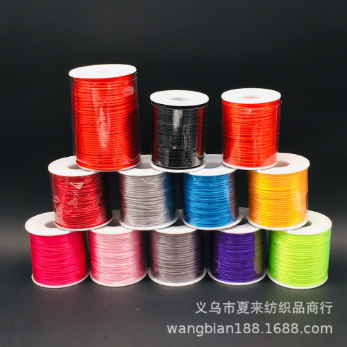 Factory Price Korean Silk Thread Rope DIY Bright Silk Thread No. 7 Chinese Knot Thread Wholesale Red Bracelet Colorful Braided Thread 
