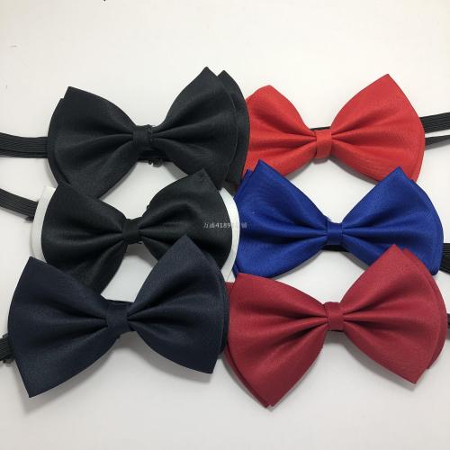 Double Layer Small Bow Tie Performance Korean Style Boys Girls Christmas Party New Accessories Trendy Child