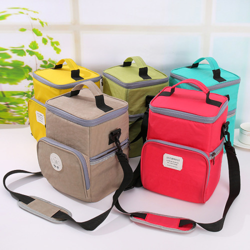 lanyard lunch box bag picnic waterproof lunch bag thick aluminum foil ice pack double layer insulated bag with rice