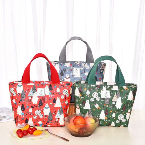 Medium High Quality Waterproof Small Bag Women‘s Cute Student Korean Style Lunch Box Lunch Box Bag Small Square Bag Hand Bag