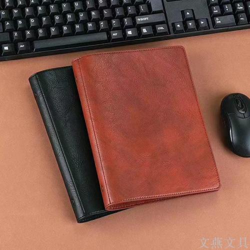 spot a5 soft leather loose spiral notebook 25k business office notepad pu leather soft foldable soft surface book