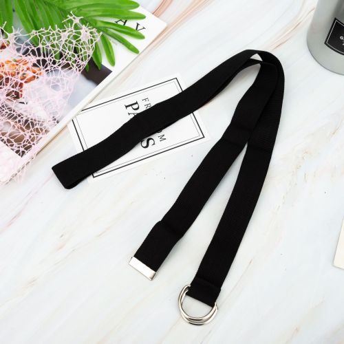nylon canvas belt korean style versatile double ring buckle male and female student belt taobao gift
