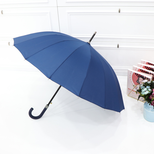 Umbrella 16-Bone Solid Color Umbrella Conventional Long Handle Umbrella Advertising Umbrella Custom Logo Gift Umbrella