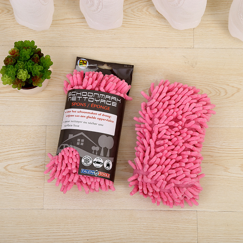 Chenille sponge block microfiber car wash sponge block tool car wipe cloth towel wholesale