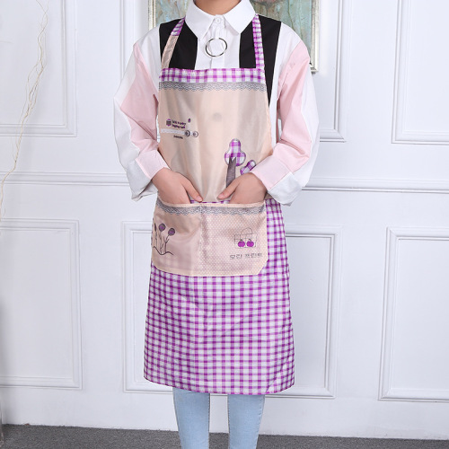kitchen new oil-proof sleeveless polyester printed apron apron stall gift supply wholesale