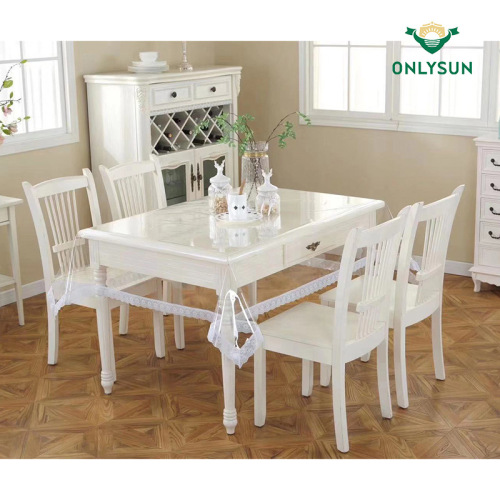 household pvc lace transparent tablecloth round rectangular table mat waterproof and oil-proof tablecloth factory direct