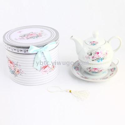 Ceramic cup and saucer set daily necessities handicraft one - person pot kitchen articles daily necessities household child mother pot teapot