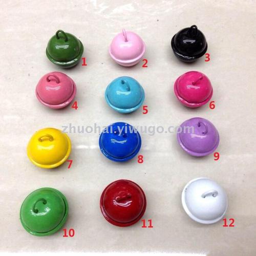 22mm Spray Paint bell Big Hole Iron Word DIY Bell Keychain Pendant Accessories
