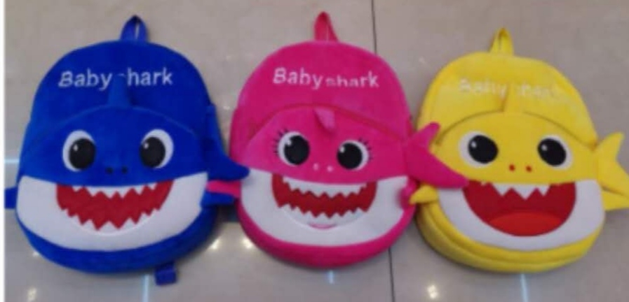 baby shark plush backpack children cartoon bag 