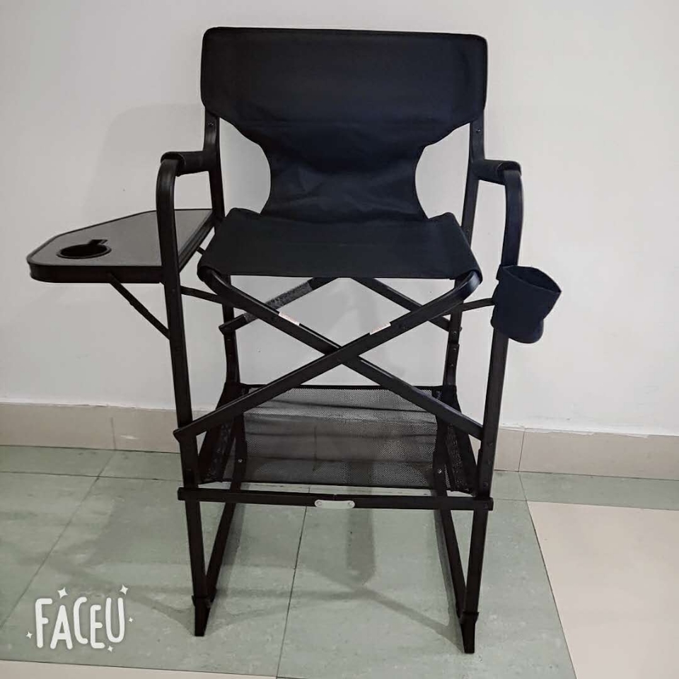 New portable makeup chair aluminum alloy canvas armchair special folding director chair for studio group
