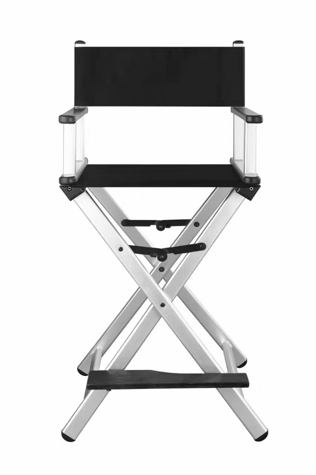 High grade steel structure aluminum alloy folding professional director make up chair