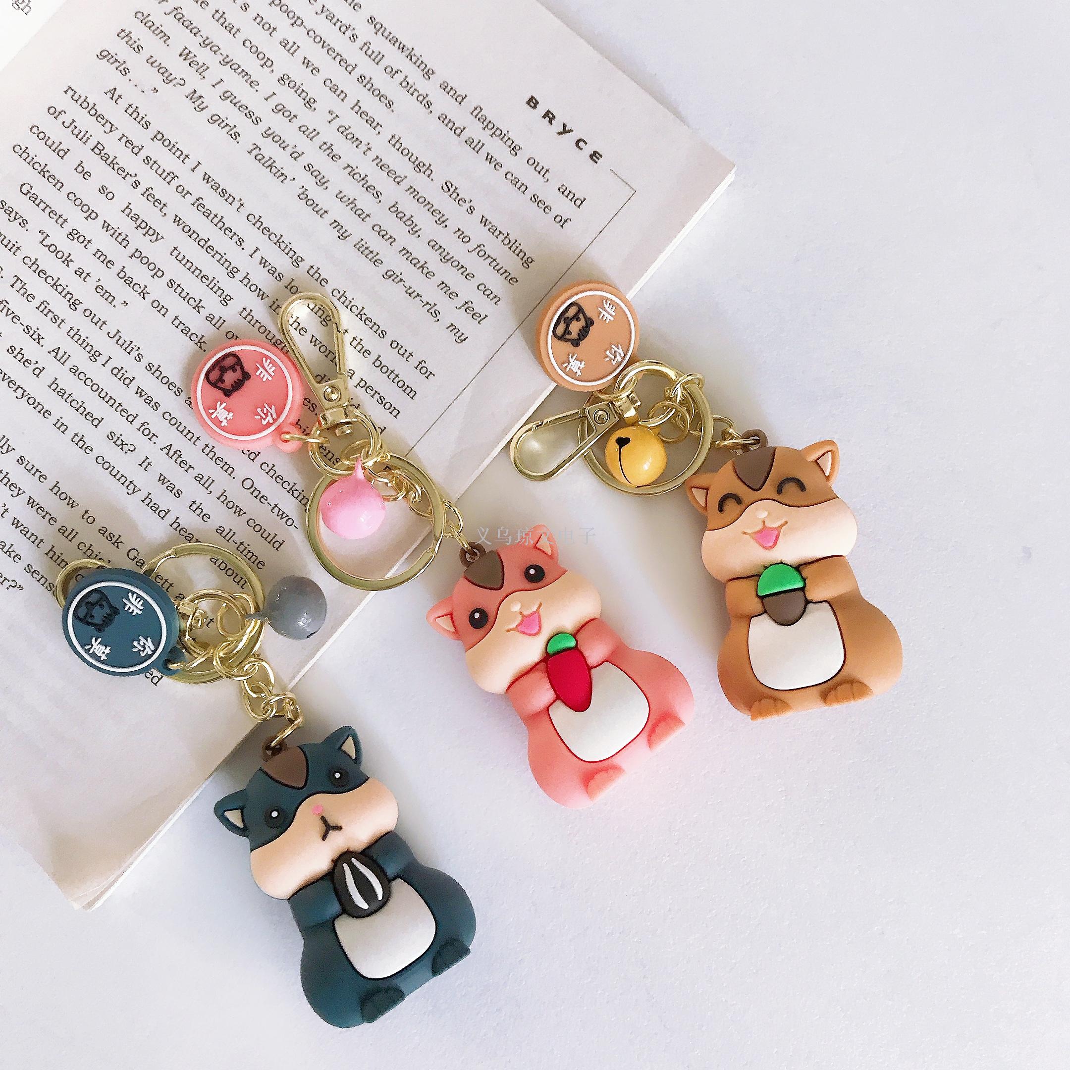 专利授权韩国超萌松鼠挂件公仔钥匙扣可爱鼠宝宝钥匙圈男女包挂饰