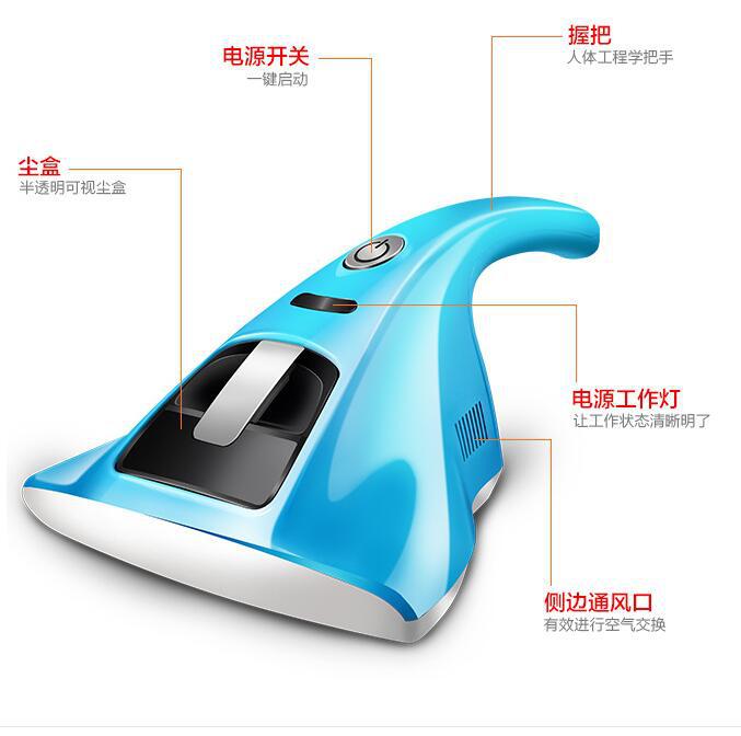 110V Japan Taiwan household hand - held anti-mite device bed sofa carpet powerful vacuum cleaner ant