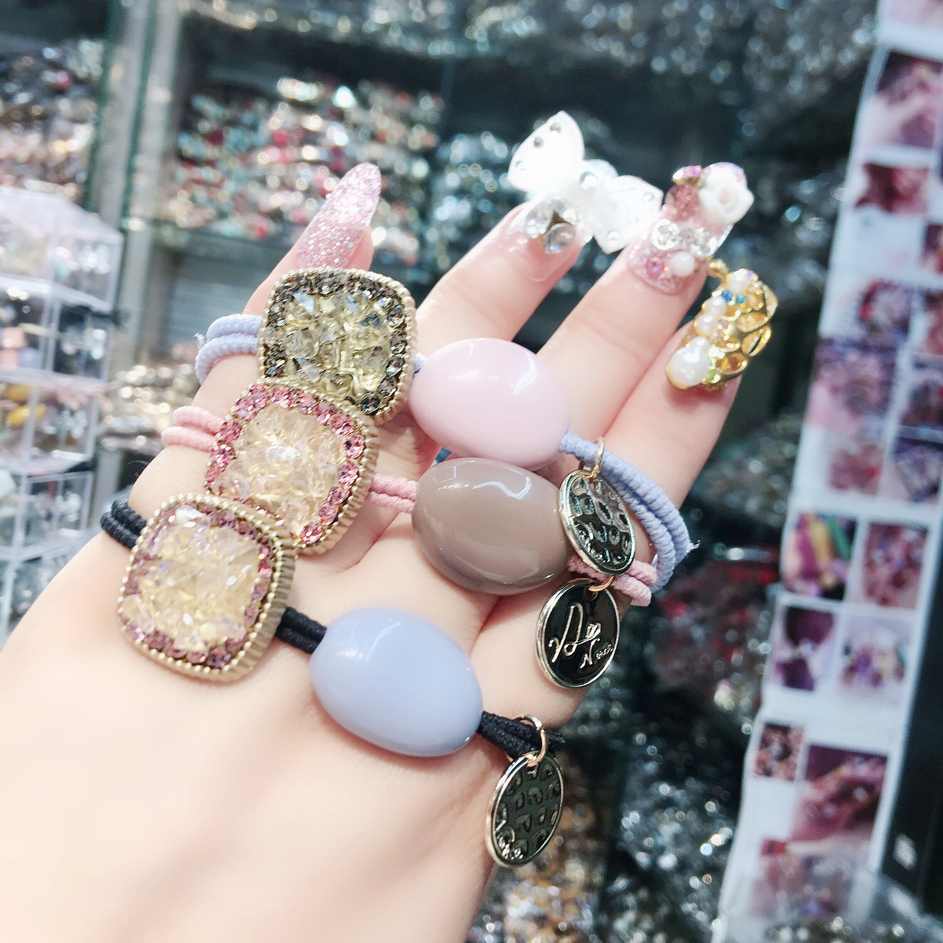 Korean version of east gate hair ring II crystal Rope girls ...