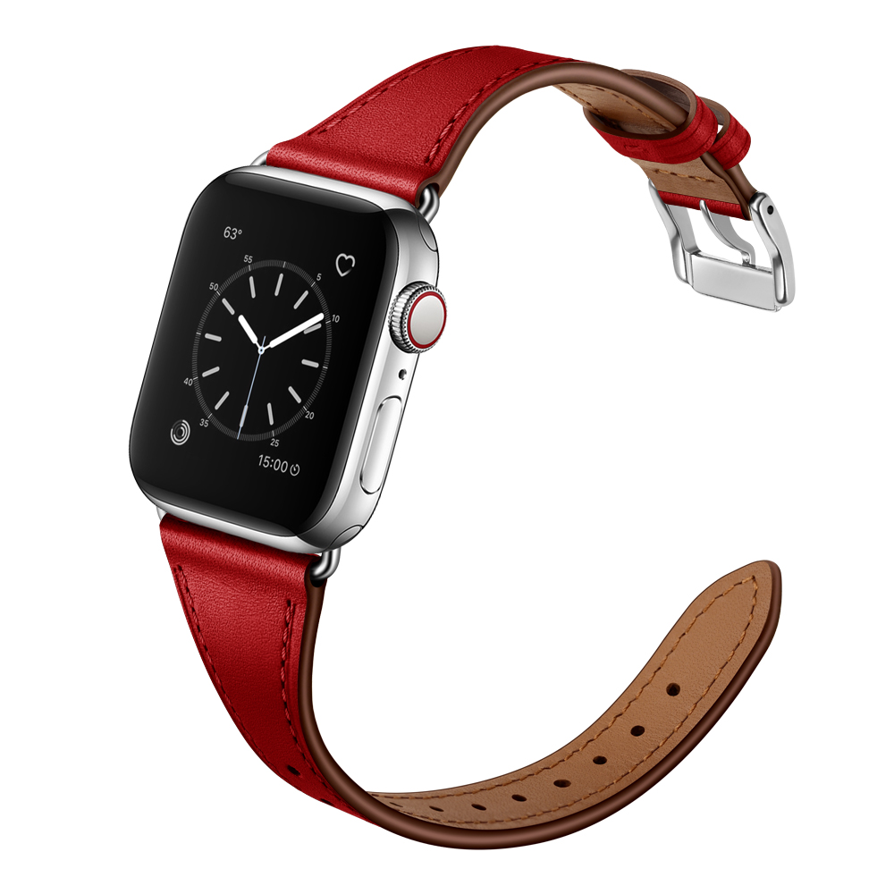 apple watch1/2/3/4/5 trim leather strap