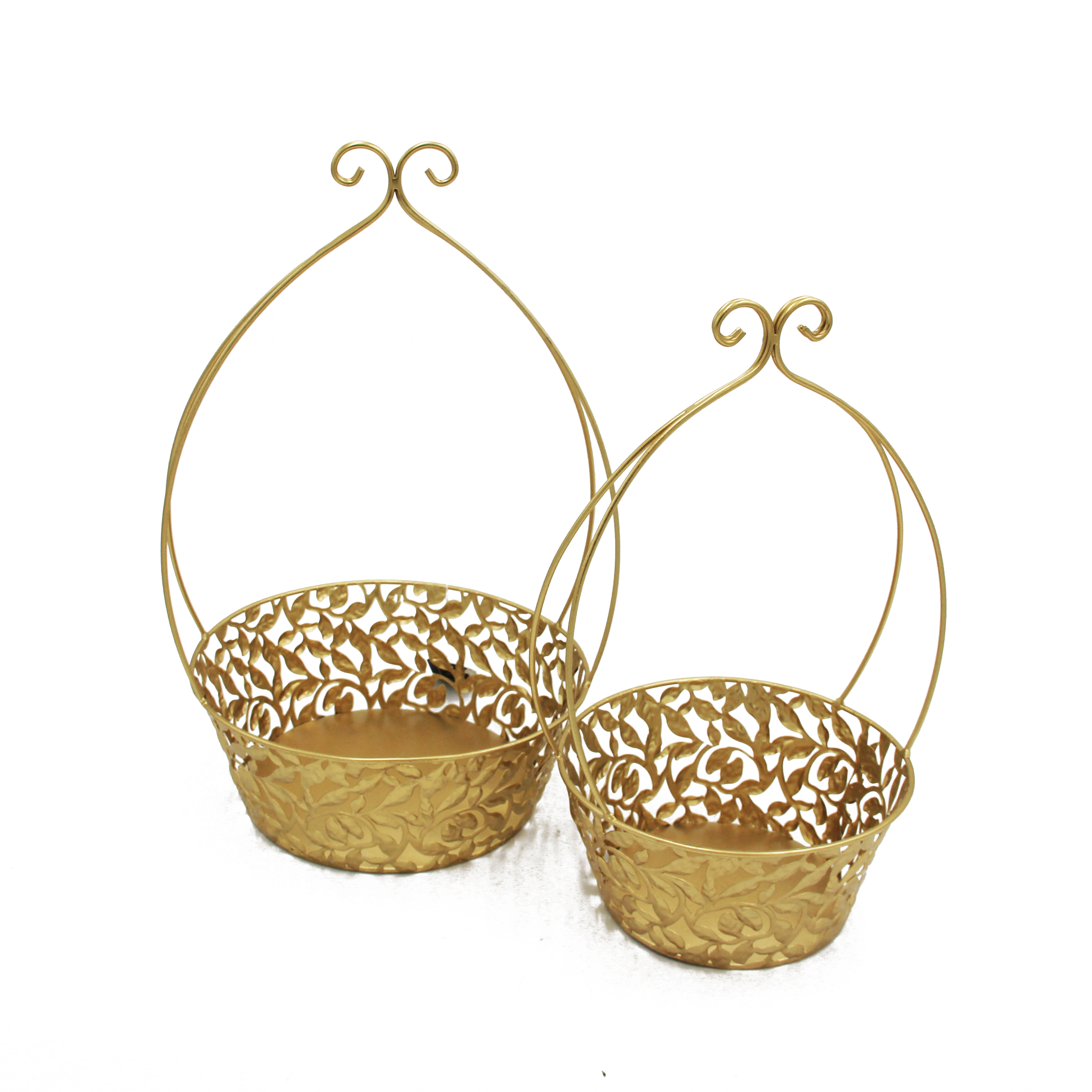 铁艺花篮 婚庆花篮 镂空经典花篮 家居摆件 轻奢风爆款