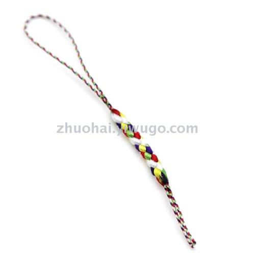 japanese style pendant with rope japanese artificial silk double-headed double-knot rope japanese mobile phone rope short lanyard