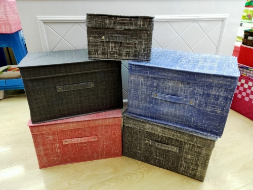 New Imitation Denim Nonwoven Fabric Storage Box， Storage Box， Storage Box