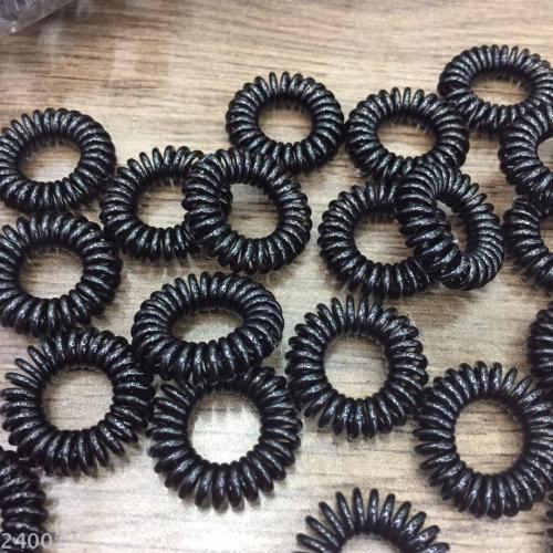small black phone coil color hair ring hair accessories