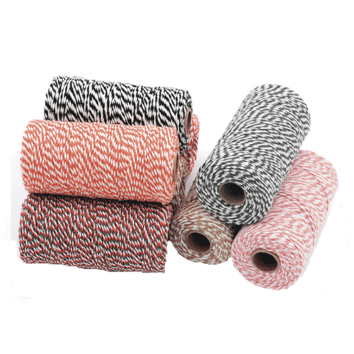 factory direct color cotton thread two-color cotton rope bag zongzi thread binding rope packaging gift box diy handmade rope