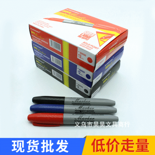 99000 Wholesale Bold round Head Marking Pen Black Red Blue Big Head Signature Pen New Oily Mark Marker