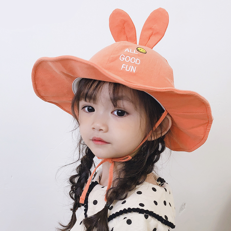 Children's hat spring and summer sun block baby hat baby fisherman hat baby sun hat beach outdo