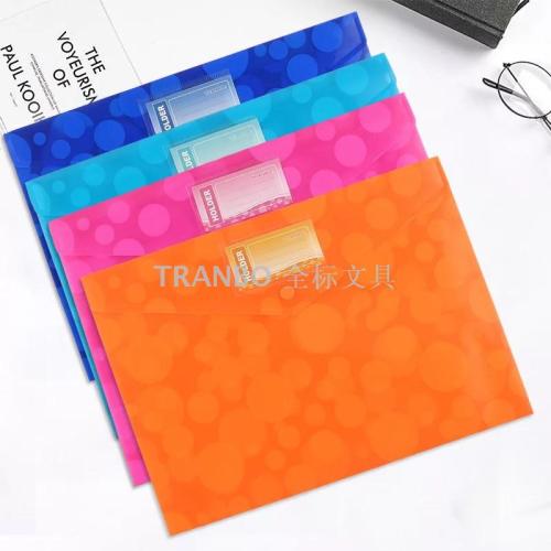 Full Standard Tranbo， A4 File Bag Transparent Pp Printing Stationery Case Briefbag Information Bag