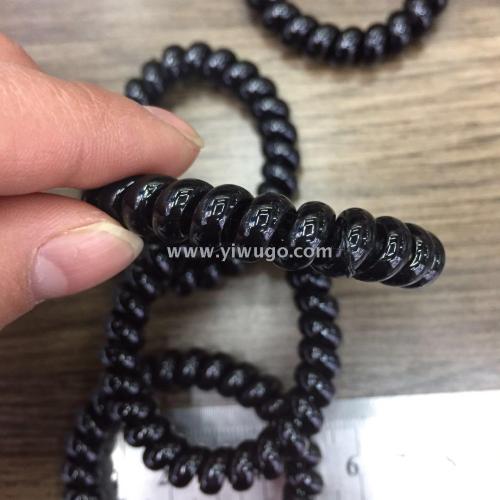 large telephone line hair ring black hair ring hair accessories