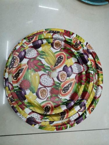 plastic hollow out creative living room candy dried fruit fruit plate european fashion small fruit plate