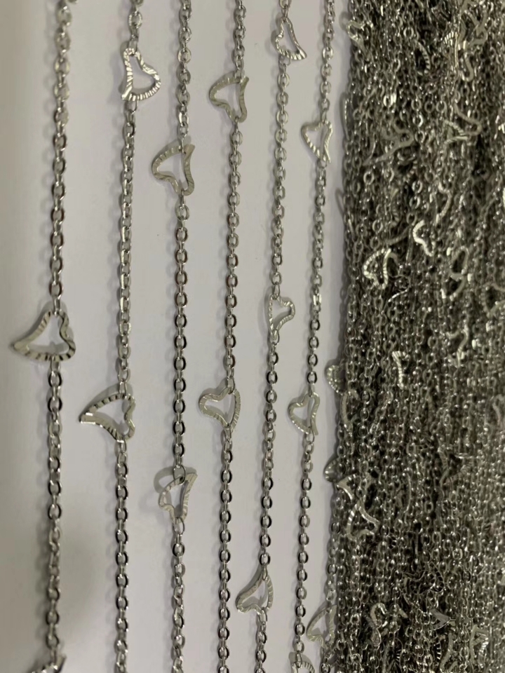 Stainless steel chain jewelry chain twist chain NK chain clip pipe chain positive and negative chain pearl chain manual 