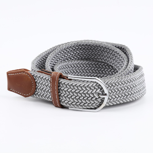 men‘s and women‘s casual belt elastic band imitation woven elastic belt jeans belt pin buckle pants belt can be customized