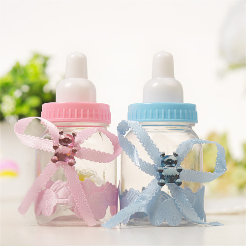 Creative Bottle Transparent Plastic Wedding Candies Box European Baby Shower Baby Full-Year Full Moon Candy Box