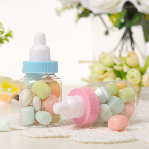 aliexpress hot selling small bottle candy box plastic box for feeding bottle baby one month old return gift candy box candy box