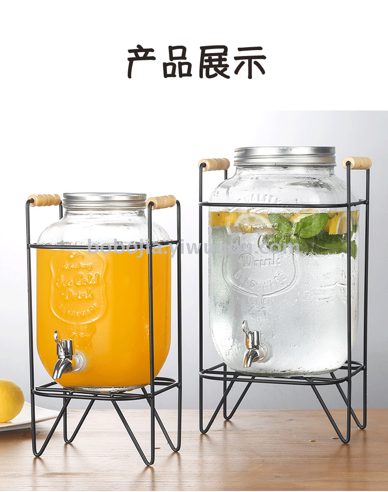 Supply Glass juice jar with faucet domestic special bottle sealed juice