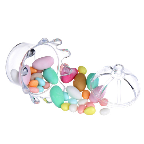 Transparent Food Grade Plastic Mini round Wedding Wedding Candies Box Creative Wedding Supplies Gift Candy Box