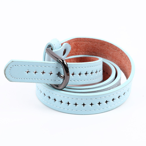 Factory Direct Sales New Women‘s Belt Casual All-Match Youth Jeans with Candy Color Japanese Buckle Belt