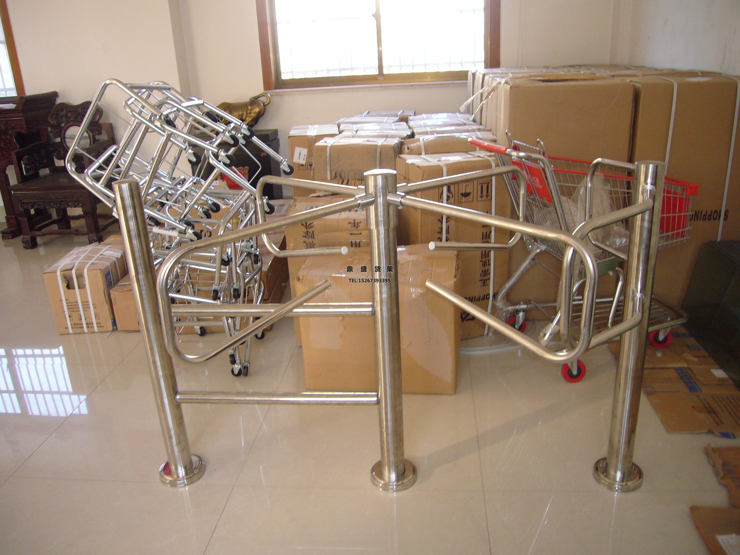 超市不锈钢进出门豪华超市单向门旋转门