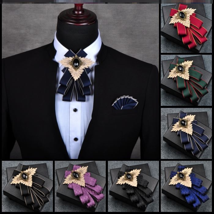 Retro mens studio black day casual wedding best man bow tie creative suit jacket and tie fashion