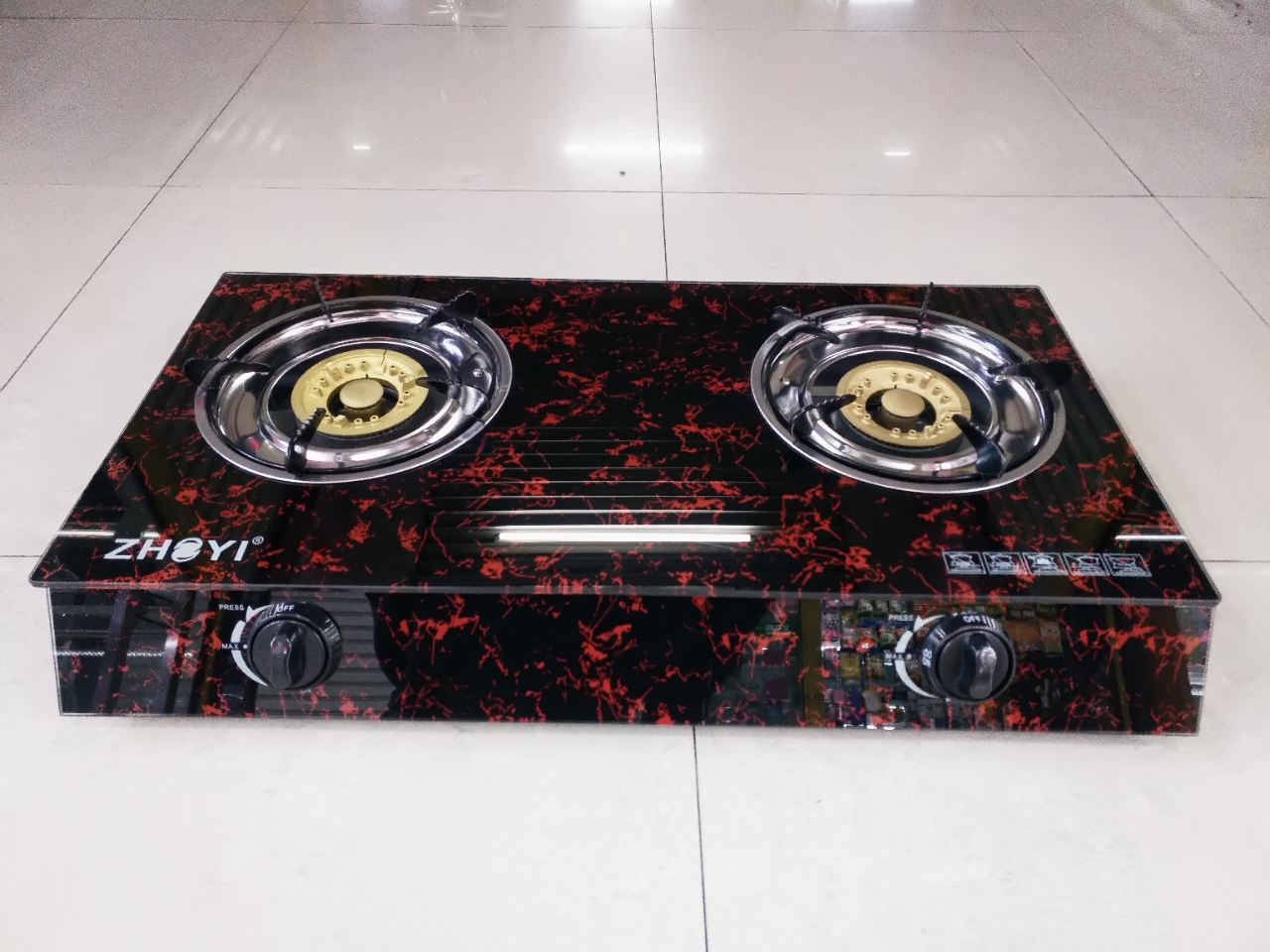 high quality good fire flame cooktop 2 burners gas stove blue fire