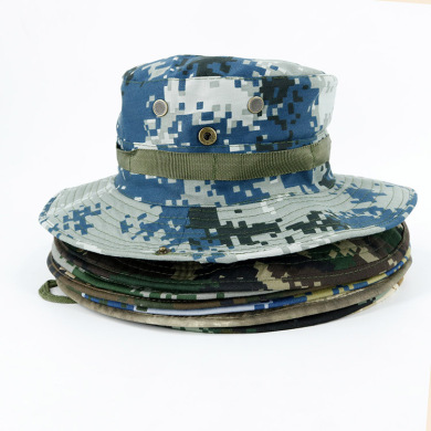 户外7猎人迷彩帽奔尼帽男圆边遮阳帽子防晒钓鱼帽