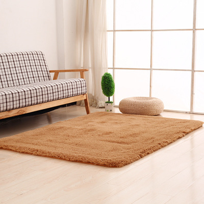 Nordic carpet long style silk wool floor mat living room tea table bedside velvet square carpet mat manufacturers direct